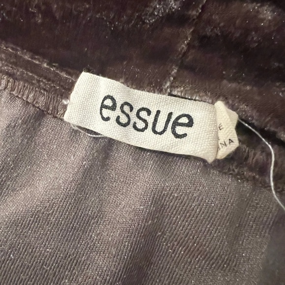 ESSUE Velour Paris Jacket Mocha Zip Up Oversized Hoodie Pockets SMALL - Picture 9 of 17